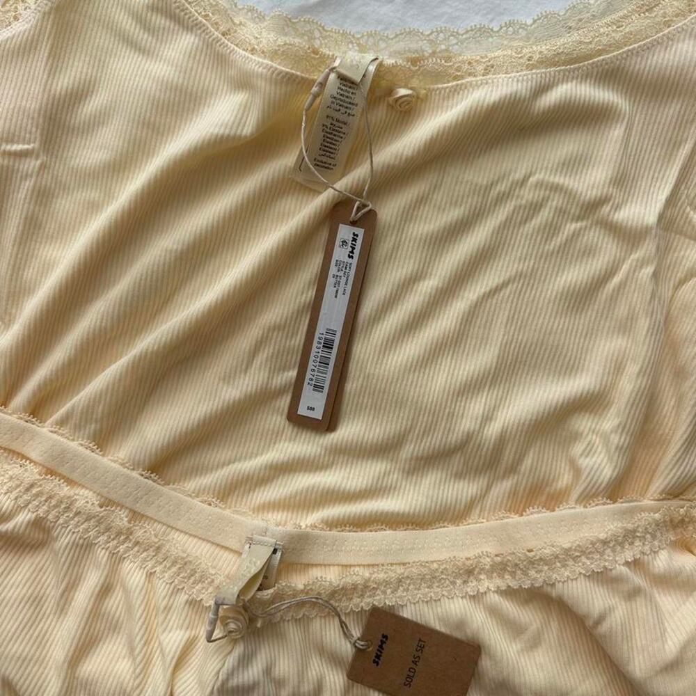 Nwt skims yellow ribbed pajama